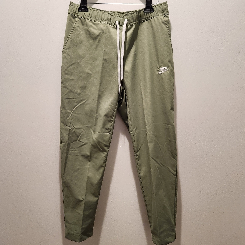 Nike Woven Taper Leg Pants Green White DX0623-386 Men's Medium New